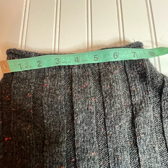 Madewell Mock Neck Charcoal Sweater Mini Dress Size Large - Picture 6 of 12